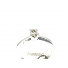Salvini anello solitario oro bianco e diamante CT.0,27  referenza 80225423.